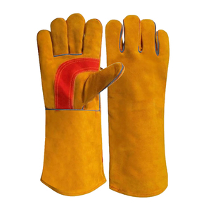 Guantes de cuero cómodos de dedo completo de alta calidad 100%, colores y tamaños personalizables, guantes de seguridad para soldar - Product Image 1