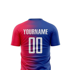 Camiseta de fútbol de secado rápido para hombre ajustada personalizada, diseño Retro, uniformes de club de entrenamiento por sublimación de poliéster con servicio OEM - Product Image 6