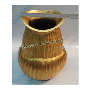 Vase doré créatif simple et moderne Décoration Vase à fleurs en métal et aluminium pour la maison Salon Mariage - Product Image 5