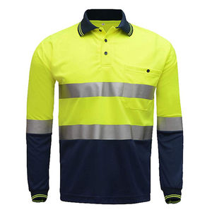 Camiseta de trabajo de manga larga con logotipo personalizado para hombre, hecha con mezcla de algodón y poliéster para trabajos de construcción y fábrica - Product Image 3