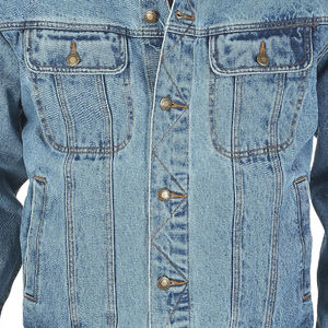 Veste en jean légère pour homme, 100% coton, style streetwear, poches avant attrayantes, respirante, coupe-vent, boutons de haute qualité - Product Image 2