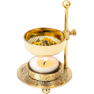 หัวเผาเครื่องหอมทองขัดเงาปรับขนาดได้สำหรับบ้านสำนักงาน - Product Image 4