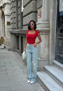 Pantalones vaqueros de moda para mujer, tela vaquera de alta calidad, ajuste cómodo, estilos versátiles, venta al por mayor, tela elástica cómoda, informal - Product Image 4