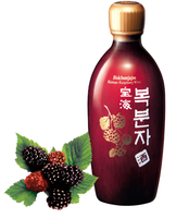 [Bohae] Vino de frambuesa negra Vino tradicional coreano Alc 14% Vol 375ml Vino de fruta Sabor dulce Bebida de regalo de licor Premium profundo