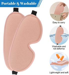 Antifaz de Algodón 3D Contorneado para Dormir, 100% Bloqueador de Luz, Transpirable, Suave, con Ala Nasal Integrada y Correa Ajustable - Product Image 4