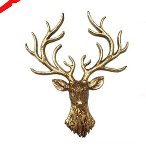 Sculpture décorative de tête de cerf finie par argent pour le décor à la maison d'hôtel et de restaurant - Product Image 5