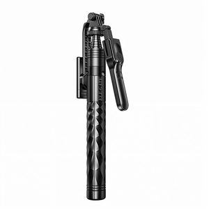 Palo de selfie telescópico con trípode y control remoto, soporte ajustable para teléfono móvil para transmisiones en vivo y luz de relleno - Product Image 3