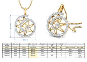 Collar de latón chapado en oro macizo de 18 quilates, colgante de cadena de cuentas, hexagrama, estrella, diseño en espiral, piedra preciosa de circón, regalo de fiesta a la moda - Product Image 4