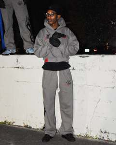 Streetwear Acid Washed Sweat Suits Zipper Hoodies Tracksuit Set Acid Wash Distress <b>Patch</b> Flared Sweatpants and Hoodie Set - Product Image 6