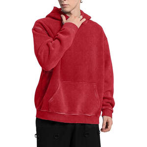 Sudadera con capucha lavada con ácido para hombre, gran oferta, precio al por mayor, calidad personalizada, nuevo diseño básico, mezcla de algodón, Sudadera con capucha lavada con ácido - Product Image 2
