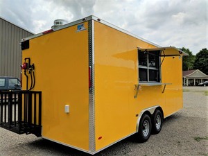 Remorque alimentaire commerciale en aluminium, camion de restauration mobile, service de restauration rapide, résistant à la rouille, pour bonbons, chips, snacks, hot-dogs, glaces - Product Image 3