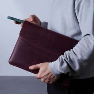 Elegant Handmade Vintage Genuine Leather Durable Portable <b>Laptop</b> <b>Sleeve</b> Professional for Work Office and Study GLS-0339 - Product Image 1