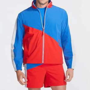 Veste et short coupe-vent de sport personnalisés Vêtements de rue légers Ensemble de survêtements en nylon pour hommes coupe-vent et short - Product Image 5