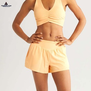 Wholesale Custom 2025 Loose Top Sale Yoga Gym <b>Shorts</b> Sportswear Quick Dry 1 Piece <b>Women</b> Fitness Sports <b>Shorts</b> - Product Image 2