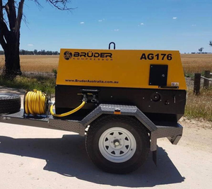 Compresseur à vis rotatif AG250 - 250cfm : Alimenté au diesel, monté sur une plateforme de transport disponible - Product Image 3