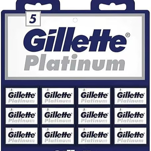 Cuchillas de Repuesto para Maquinilla de Afeitar de Doble Filo Gillette Platinum |   Paquete de 100 Tarjetas de Exhibición |   20 Dispensadores × 5 Cuchillas |   Venta al por Mayor - Product Image 1