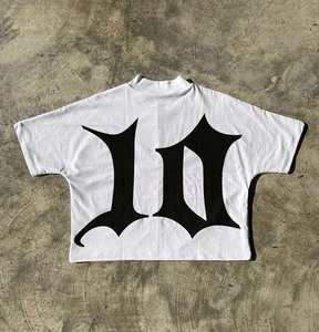 New Design OEM Custom Heavyweight Tee Graphic DTG Printing <b>Tshirt</b> Oversize Loose Fit Men t Shirts - Product Image 5