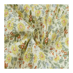 Üretici yumuşak çiçek desen % 100% pamuk Poplin kumaşlar malzeme baskılı çiçek pamuk giysi kumaşı elbise - Product Image 5