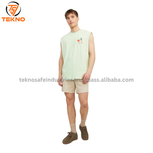 Venta al por mayor 100% algodón sin mangas de los hombres de fitness camiseta sin mangas en blanco sólido chaleco último para gimnasio entrenamiento camisa de impresión digital - Product Image 5