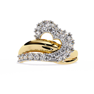 Bague de fiançailles pour femmes romantiques Design personnalisé 10k 14K 18k Gold Heart Diamond Fine Jewelry avec certificat IGI Fournisseur de confiance - Product Image 1