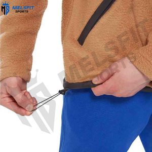 Veste polaire vintage pour homme avec logo personnalisé sur le devant, fermeture éclair, écologique, respirante, coupe-vent, épaisseur standard, pour l'extérieur en hiver - Product Image 4