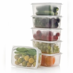 Juego de 6 Recipientes de Plástico de 1800 ml, Rectangulares, Blancos, para Almacenamiento de Alimentos en el Refrigerador, para Uso en la Cocina - Product Image 4