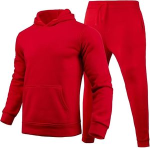 Sweat à capuche en molleton noir épais avec pantalon de jogging pour hommes et femmes - Product Image 5