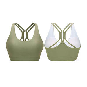 Soutien-gorge de sport de yoga léger à maintien élevé, respirant, séchage rapide, couleur unie, tissu en spandex/polyester, tailles personnalisables - Product Image 5
