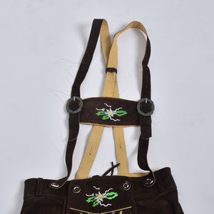 Genuine Cowhide Suede Leather <b>Shorts</b> for Men Bavarian Style Lederhosen with Front Embroidery Oktoberfest/Bavaria <b>Shorts</b> - Product Image 6