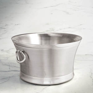 Bulk Luxury Double Walled Insulated Stainless Steel Beverage Tub Handles Customizable for Parties for <b>Cooler</b> Wholesale - Product Image 2