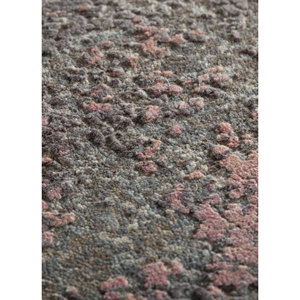 Entropy Grey & Black Hand Knotted Wool & Silk Carpet Floral & Abstract Pattern Anti-Slip & <b>Washable</b> for Teens Floor Use - Product Image 2