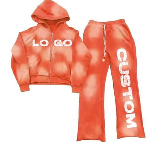 2025 derniers survêtements à capuche personnalisés de haute qualité à l'acide Style Vintage vêtements d'hiver fabriqués au Pakistan motif solide - Product Image 2