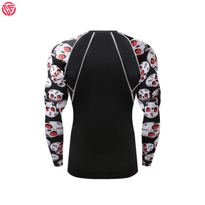 6: Inclinación: Venta de fábrica Custom OEM Design Men's Compression MMA Rash Guards Custom Sublimated Printed Rash Guard - Product Image 3