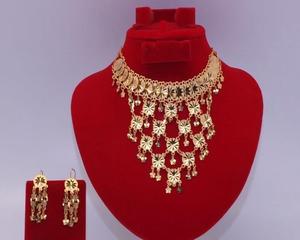 2024 Best Buy 24K chapado en oro estilo Vintage fabricante indio inspirado conjuntos de joyería de moda Comoras Mayotte-regalo de cobre listo - Product Image 2