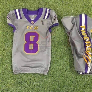 Maillot de football américain de qualité supérieure, prix de gros, short, séchage rapide, respirant, logo personnalisé, broderie en twill, pour hommes - Product Image 5