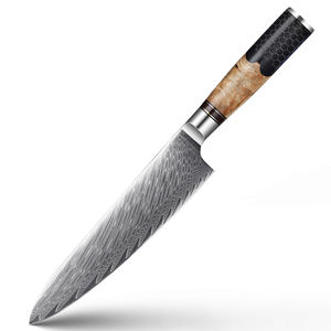 Venta al por mayor personalizado OEM ODM cubertería fábrica japonesa Damasco cuchillo de cocina cuchillo de Chef con mango de resina cuchillo de Chef de cocina - Product Image 1