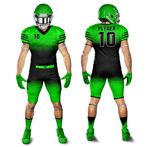 2024 hommes football américain uniforme 100% polyester demi manches maillots respirant prix de gros taille XL collège équipe ensembles - Product Image 2