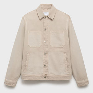 แจ็กเก็ตยีนส์แขนยาวเข้ารูปแบบลำลองของผู้ชายเสื้อแจ็กเก็ตยีนส์ขาดสไตล์สตรีทแจ็กเก็ตยีนส์สำหรับผู้ชายแบบกำหนดเอง2025 - Product Image 1