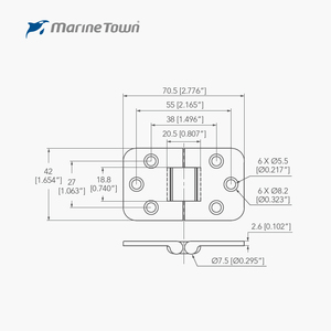 Bisagra de fundición de puerta marina al por mayor de acero inoxidable 316 - Product Image 5