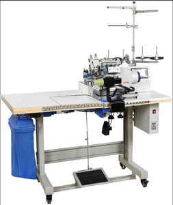 Máquina de coser overlock automática de cama cilíndrica DS-8400TD-04M2-24-7-P/AAC de calidad con mango de acero y plástico para colocación de cuellos circulares - Product Image 5