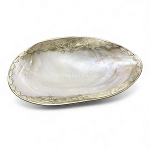 Mother of Pearl <b>Plate</b> <b>for</b> Dining Table Decor Dessert Serving and Interior <b>Display</b> From Vietnam - Product Image 2