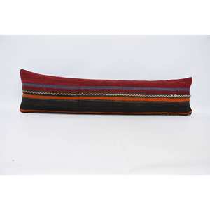 Almohada de lana de retazos Kilim Multicolor de lujo de 12x48 pulgadas patrón tejido Vintage hojas cojín decorativo para sofá ropa de cama - Product Image 1