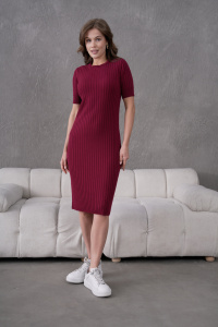 Robe en tricot côtelé à manches courtes pour femmes, respirante, tenue décontractée de haute qualité, service OEM personnalisable - Product Image 5