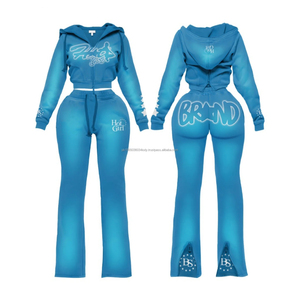 Conjunto Deportivo de Dos Piezas para Mujer, Top Corto y Pantalones Jogger de Alta Calidad, Modelo 2026 - Product Image 2