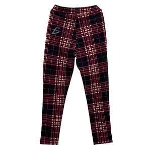 Leggings in maglia elasticizzata a vita alta con motivo a quadri e logo a lettere, taglia XL, per yoga e abbigliamento casual invernale da palestra - Product Image 6