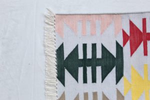 Hand Woven Traditional Indian Cotton Durry <b>Rug</b> Geometric Pattern Washable for <b>Bedroom</b> and Living Room - Product Image 3