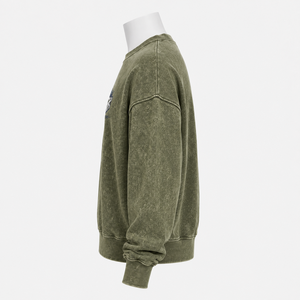 Women Acid Wash Sweatshirt Featuring Relaxed Silhouette Soft Fabric And Washed Finish For Comfortable Daily And Leisure Wear - Product Image 2