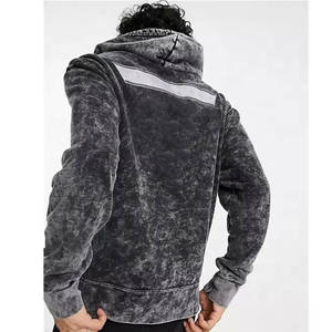 เสื้อฮู้ดดี้สตรีทแวร์แบบย้อมสีเอซิด ผ้าคอตตอนหนานุ่ม แบบเรียบ ไม่มีลาย เสื้อฮู้ดดี้เปล่าสำหรับผู้ชาย เสื้อฮู้ดดี้พิมพ์ลายตามสั่ง - Product Image 5