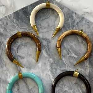 ต่างหูรูปผีเสื้อทำจากทังสเตนทำเองสีดำโรเดียมชุบหรูหราเครื่องประดับสำหรับโอกาสในชีวิตประจำวันที่มีสไตล์ - Product Image 2