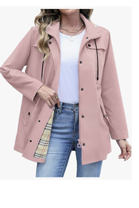 Manteau long imperméable à capuche pour femme, coupe-vent doublé pour l'extérieur, fabrication directe sur mesure, nouvelle arrivée, Bangladesh - Product Image 6